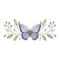 Ripple Butterfly with Wildflowers Embroidery Design
