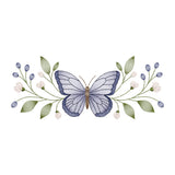 Ripple Butterfly with Wildflowers Embroidery Design
