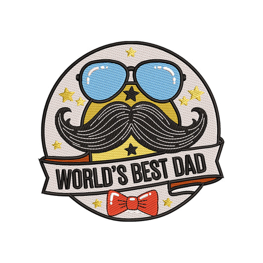 World’s Best Dad Father’s Day Quote Embroidery Design – SG12042613