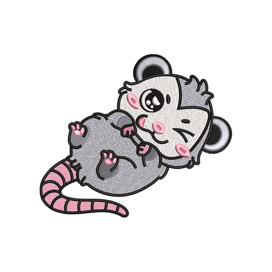 Cute Kawaii Opossum Baby Animal Embroidery Design - SG12042622