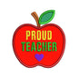 Proud Teacher Apple Applique Back To School Embroidery Design - SG12042634