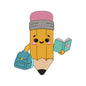 Cute Pencil Reading Book Back To School Embroidery Design - SG12042640
