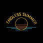 Endless Summer Embroidery Design Retro Sunset Beach Vacation Quote - SG12062603