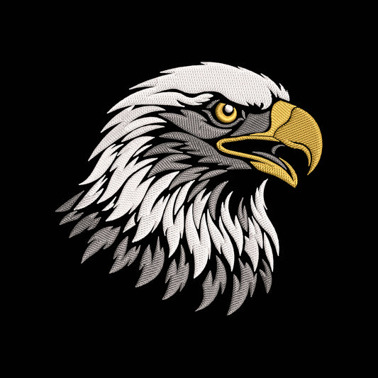 Fierce Bald Eagle Embroidery Design - American Patriot Bird Motif SG31072648