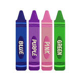 Blue Purple Pink Green Crayon Embroidery Design Back To School - SG13042608