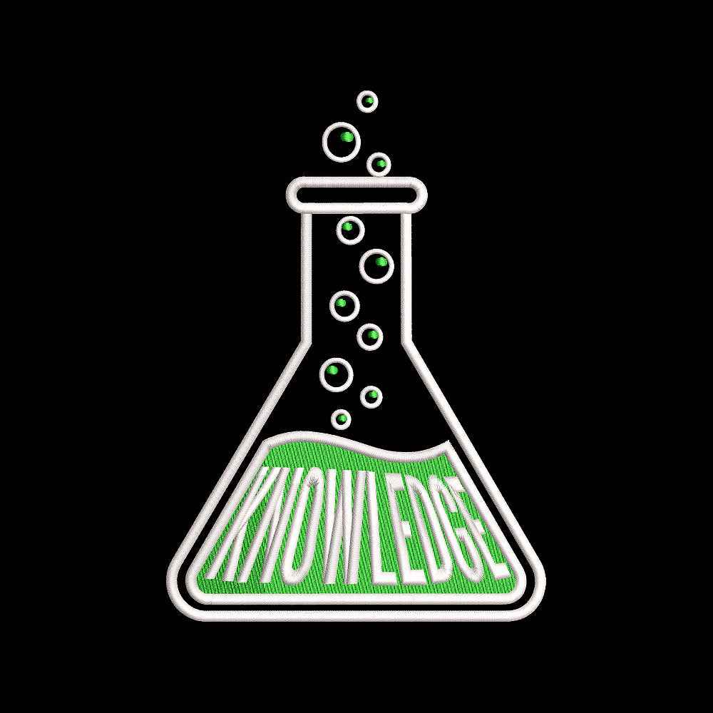 Science Chemistry Flask Knowledge Embroidery Design Back To School STEM Education - SG13042610