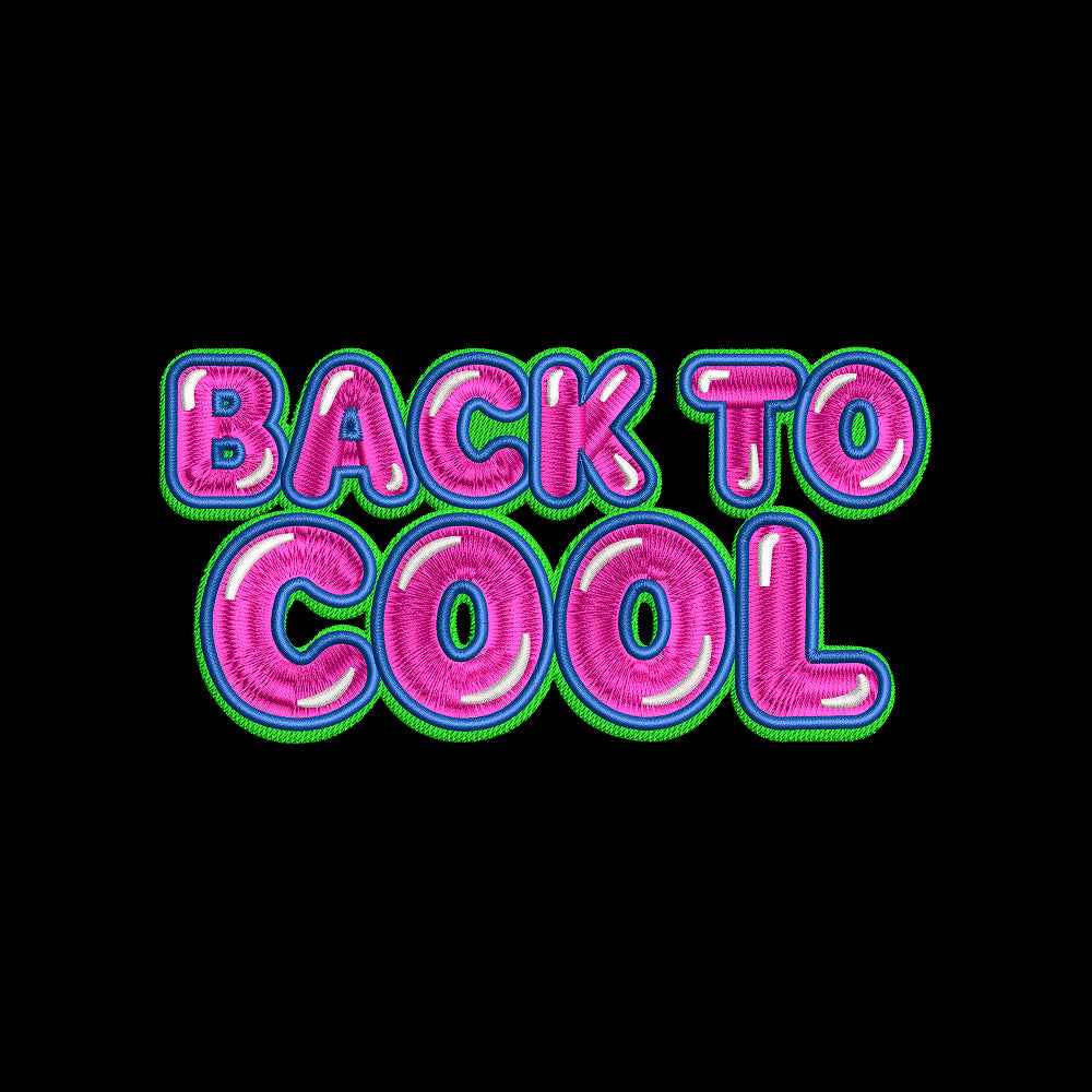 Back To Cool Embroidery Design Retro School Quote Back To School - SG13042617