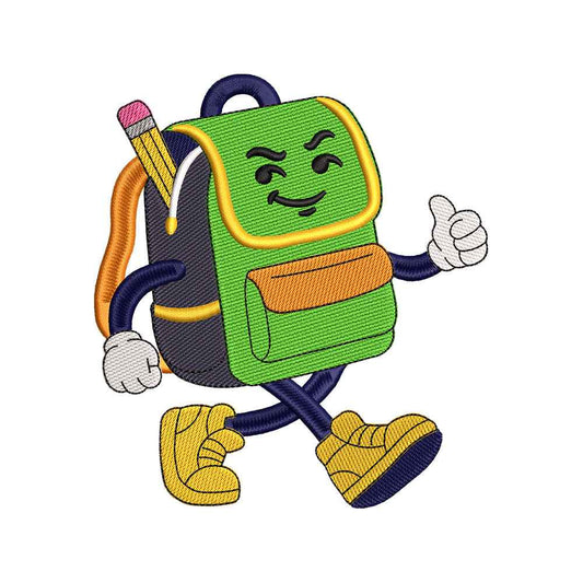 Cute Backpack Character Embroidery Design Kawaii Back To School School Bag - SG13042621