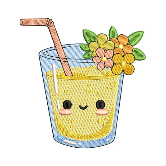 Kawaii Lemonade Embroidery Design - SG130501