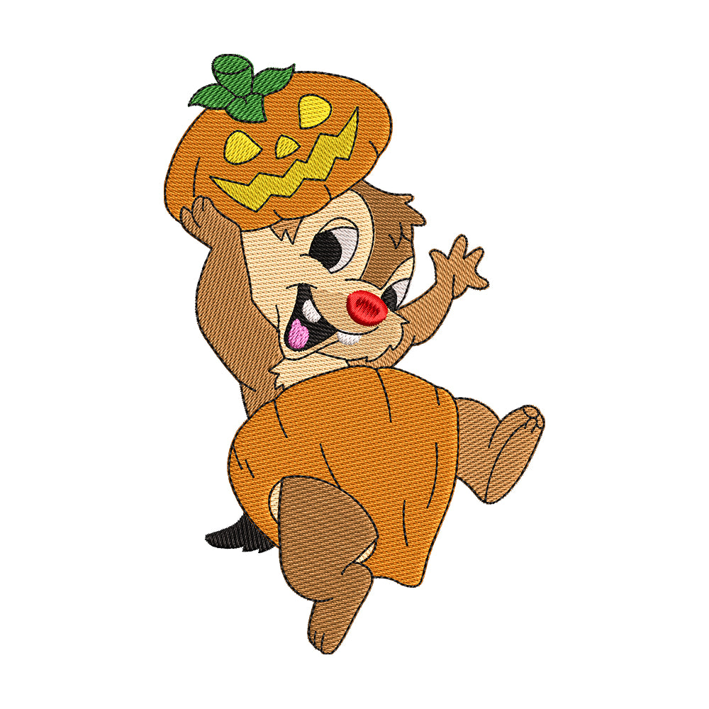 Dale in Pumpkin Costume Embroidery Design - SG130503