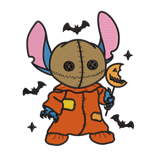 Stitch as Sam from Trick 'r Treat Embroidery Design - SG130526