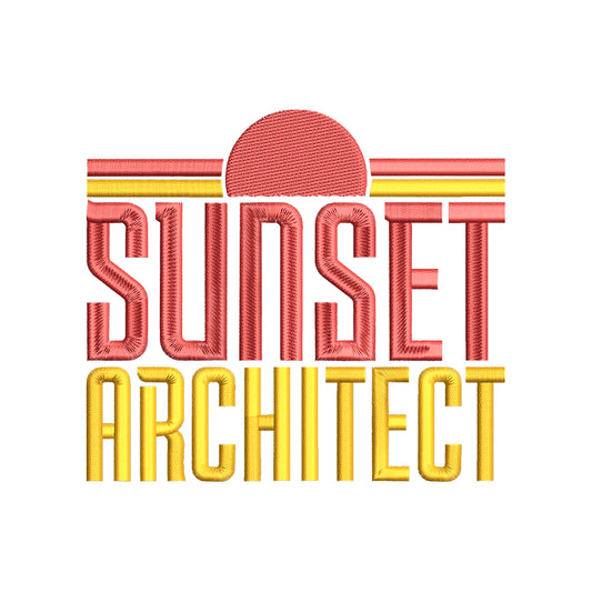Sunset Architect Embroidery Design Summer Quote - SG13052602
