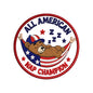 All American Nap Champion Patch Embroidery Design Patriotic Bear 4th of July Badge - SG13052610