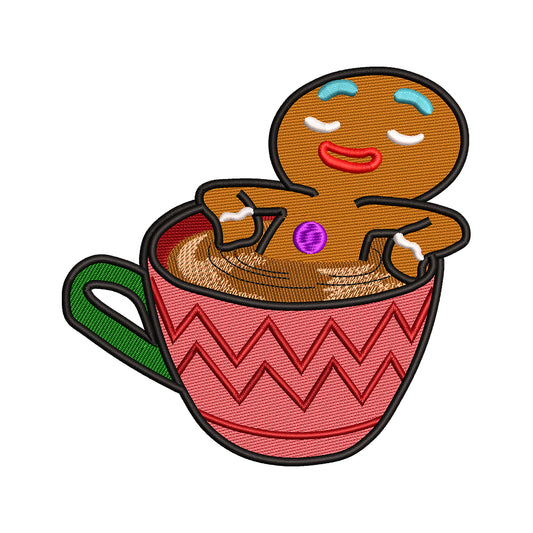 Gingy in Hot Cocoa Embroidery Design - SG130535