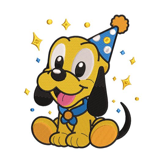 Baby Pluto Birthday Party Embroidery Design - SG130542