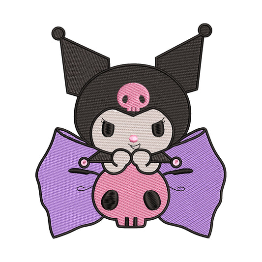 Kuromi with Pink Skull Embroidery Design - SG130543