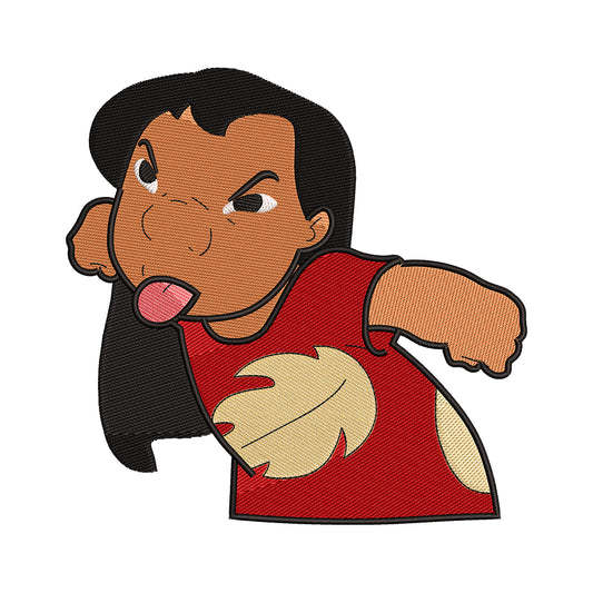 Feisty Lilo Pelekai Embroidery Design - SG130544
