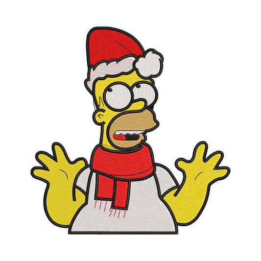 Christmas Homer Simpson Embroidery Design - SG130551