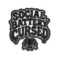 Social Battery Cursed Halloween Embroidery Design | Funny Gothic Bat Quote Pattern - SG13062602