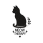 Meow Therapy Cat Embroidery Design - Calming Self-Care Motif SG31072652