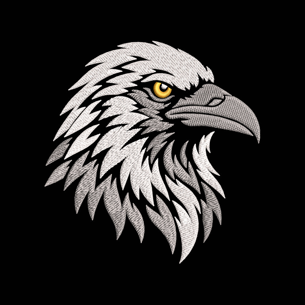 Gothic Raven Embroidery Design - Witchy Crow Profile Motif SG31072655