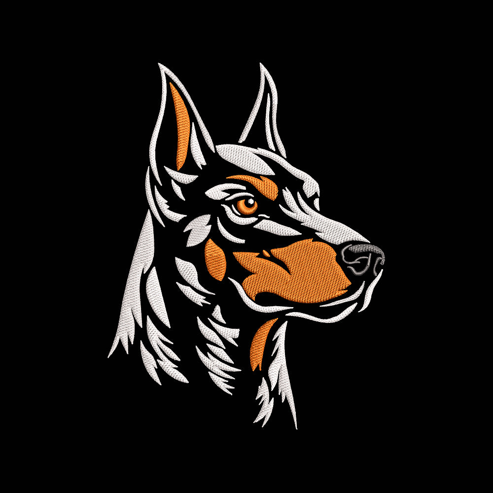 German Shepherd Dog Embroidery Design - Graphic K9 Profile Motif SG31072658
