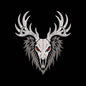 Halloween Deer Skull Embroidery Design - Gothic Red Eye Stag Motif SG31072661