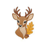 Light Sketch Autumn Deer Embroidery Design
