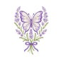 Ripple Butterfly with Lavender Flowers Machine Embroidery Design - SG15092604