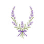 Ripple Lavender Floral Wreath Machine Embroidery Design - SG15092606