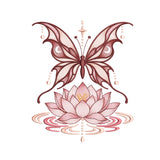 Ripple Butterfly Lotus Flower Embroidery Designs For Machine - SG15092607