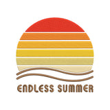 Endless Summer Retro Sunset Quote Beach Embroidery Design – SG16042605