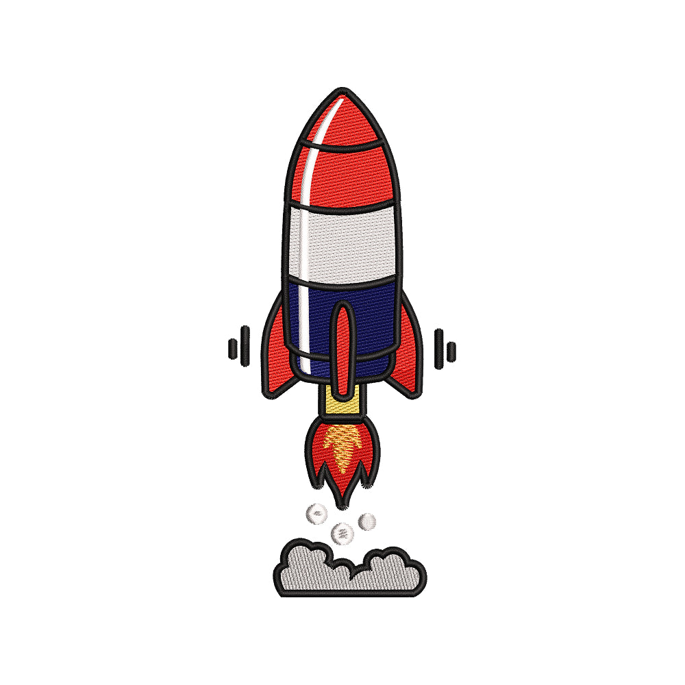 4th of July Rocket Independence Day Embroidery Design – SG16042617