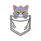 Grumpy Cat Pocket Embroidery Design Cute Funny Cat in Pocket - SG16042619