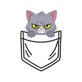 Grumpy Cat Pocket Embroidery Design Cute Funny Cat in Pocket - SG16042619