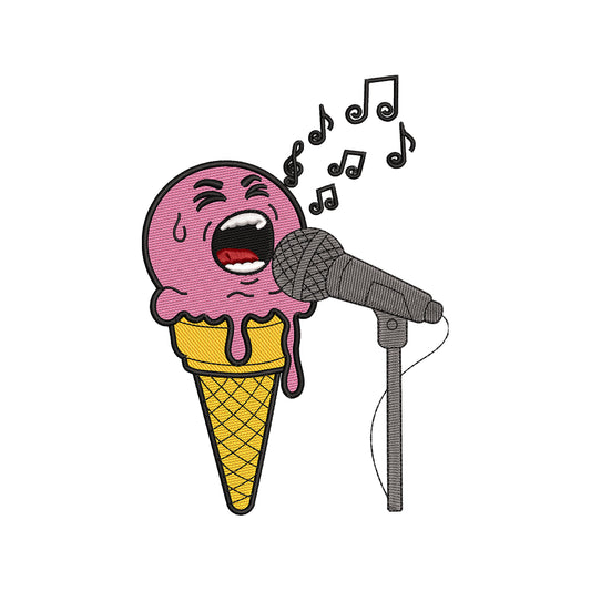 Singing Ice Cream Summer Vacation Embroidery Design – SG16042622