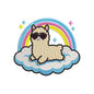 Cute Llama Rainbow Embroidery Design Alpaca Kawaii Animal Kids Baby - SG16042630