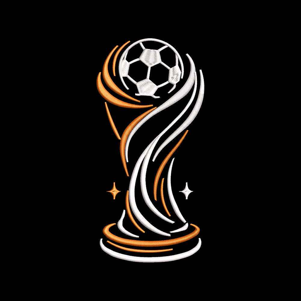 Soccer World Football Cup Trophy Embroidery Design Sports - SG16052607