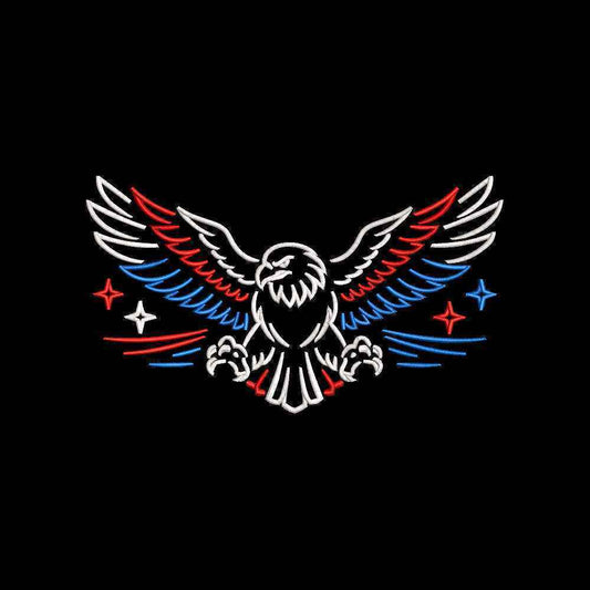 Patriotic Eagle Embroidery Design 4th of July Independence Day - SG16052610