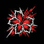 Fall Hibiscus Sketch Embroidery Design | Modern Autumn Floral Machine Embroidery Pattern - SG16052618