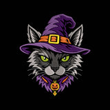 Halloween Witch Cat Embroidery Design - Spooky Witchy Motif SG31072666