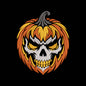 Fiery Skull Pumpkin Embroidery Design - Spooky Halloween Motif SG31072669
