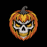 Fiery Skull Pumpkin Embroidery Design - Spooky Halloween Motif SG31072669
