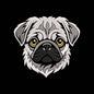 Cute Pug Dog Embroidery Design - Pet Portrait Motif SG31072663