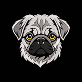 Cute Pug Dog Embroidery Design - Pet Portrait Motif SG31072663