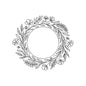 Floral Wreath Embroidery Design Minimalist Wildflower Circle Frame - SG17042601