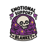 Halloween Emotional Support Blanket Embroidery Design | Cute Skeleton Cozy Blanket Machine Embroidery Pattern - SG17062611