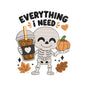 Halloween Skeleton Coffee Embroidery Design | Everything I Need Pumpkin Coffee Machine Embroidery Pattern - SG17062614