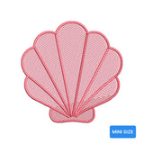 Pink Seashell Mini Embroidery Design Summer Beach Ocean Shell Motif - SG18052607