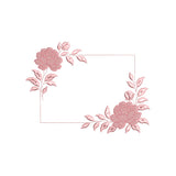 Floral Rectangle Frame Embroidery Design Rose Border Monogram Floral Frame - SG18052613
